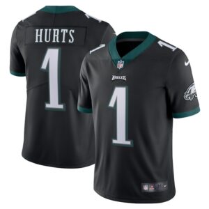Jalen Hurts Philadelphia Eagles Nike Vapor Limited Jersey - Black- 49Native