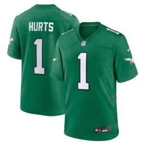 Jalen Hurts Philadelphia Eagles Nike Alternate Game Player Jersey - Kelly Green- 49Native