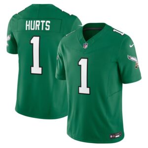 Jalen Hurts Philadelphia Eagles Nike Vapor F.U.S.E. Limited Jersey - Kelly Green- 49Native