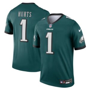 Jalen Hurts Philadelphia Eagles Nike Legend Jersey - Midnight Green- 49Native