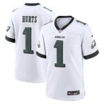 Jalen Hurts Philadelphia Eagles Nike White Game Jersey - White- 49Native
