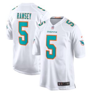 Jalen Ramsey Miami Dolphins Nike Away Game Jersey - White- 49Native