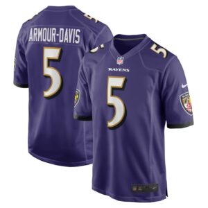 Jalyn Armour-Davis Baltimore Ravens Nike Game Player Jersey - Purple- 49Native