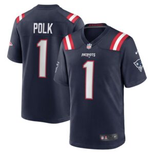 Ja'Lynn Polk New England Patriots Nike Team Game Jersey -  Navy- 49Native