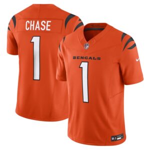 Ja'Marr Chase Cincinnati Bengals Nike Vapor F.U.S.E. Limited Jersey - Orange- 49Native