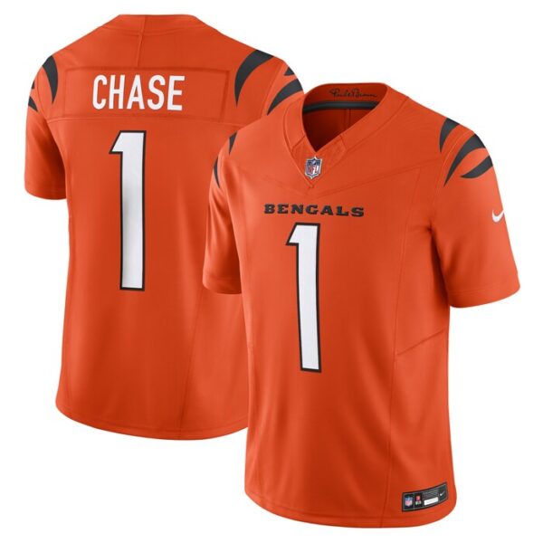 Ja'Marr Chase Cincinnati Bengals Nike Vapor F.U.S.E. Limited Jersey - Orange- 49Native