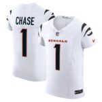 Ja'Marr Chase Cincinnati Bengals Nike  Vapor F.U.S.E. Elite Jersey - White- 49Native