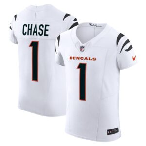 Ja'Marr Chase Cincinnati Bengals Nike  Vapor F.U.S.E. Elite Jersey - White- 49Native