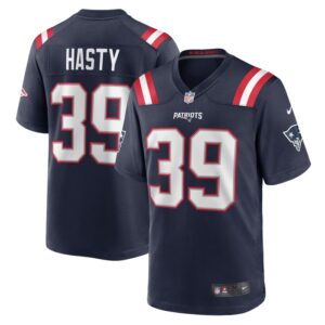 Jamycal Hasty New England Patriots Nike Team Game Jersey -  Navy- 49Native