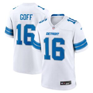 Jared Goff Detroit Lions Nike Game Jersey - White- 49Native