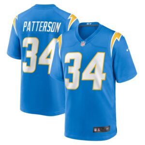 Jaret Patterson Los Angeles Chargers Nike Team Game Jersey -  Powder Blue- 49Native
