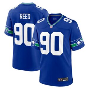 Jarran Reed Seattle Seahawks Nike Throwback Player Game Jersey - Royal- 49Native