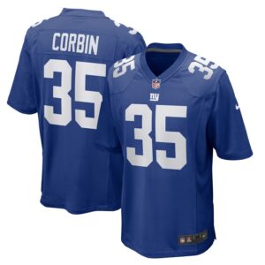 Jashaun Corbin New York Giants Nike Team Game Jersey -  Royal- 49Native