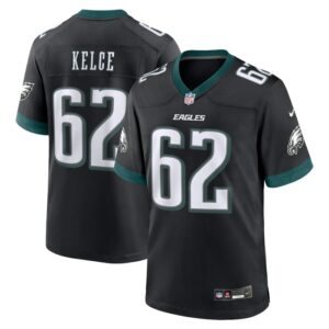Jason Kelce Philadelphia Eagles Nike Alternate Game Jersey - Black- 49Native