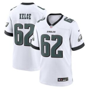 Jason Kelce Philadelphia Eagles Nike White Game Jersey - White- 49Native