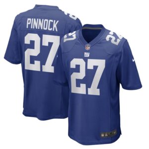 Jason Pinnock New York Giants Nike Game Player Jersey - Royal- 49Native