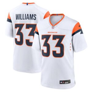 Javonte Williams Denver Broncos Nike Mile High Collection Game Jersey - White- 49Native