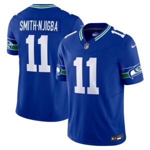 Jaxon Smith-Njigba Seattle Seahawks Nike Alternate Vapor F.U.S.E. Limited Jersey - Royal- 49Native