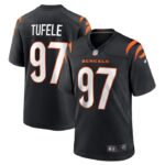Jay Tufele Cincinnati Bengals Nike Game Player Jersey - Black- 49Native