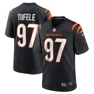 Jay Tufele Cincinnati Bengals Nike Game Player Jersey - Black- 49Native
