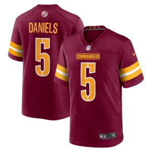 Jayden Daniels Washington Commanders Nike 2024 NFL Draft First Round Pick Player Game Jersey - Burgundy- 49Native