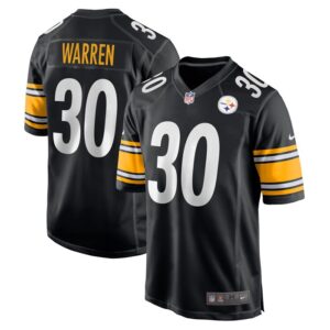 Jaylen Warren Pittsburgh Steelers Nike Game Player Jersey - Black- 49Native