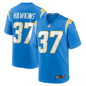 Jaylinn Hawkins Los Angeles Chargers Nike  Game Jersey -  Powder Blue- 49Native