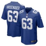 JC Hassenauer New York Giants Nike Team Game Jersey - Royal- 49Native
