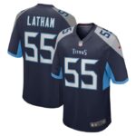 JC Latham Tennessee Titans Nike 2024 NFL Draft First Round Pick Player Game Jersey - Navy- 49Native
