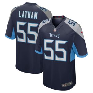 JC Latham Tennessee Titans Nike 2024 NFL Draft First Round Pick Player Game Jersey - Navy- 49Native