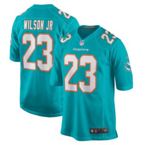 Jeff Wilson Jr. Miami Dolphins Nike Game Player Jersey - Aqua- 49Native
