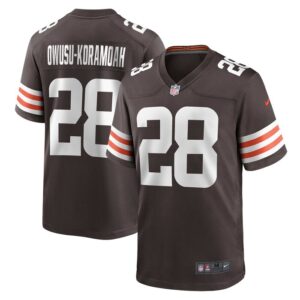 Jeremiah Owusu-Koramoah Cleveland Browns Nike Game Player Jersey - Brown- 49Native
