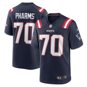 Jeremiah Pharms Jr. New England Patriots Nike Team Game Jersey -  Navy- 49Native