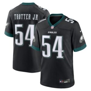 Jeremiah Trotter Jr. Philadelphia Eagles Nike Alternate 2024 NFL Draft Game Jersey - Black- 49Native