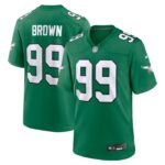 Jerome Brown Philadelphia Eagles Nike Alternate Game Jersey - Kelly Green- 49Native