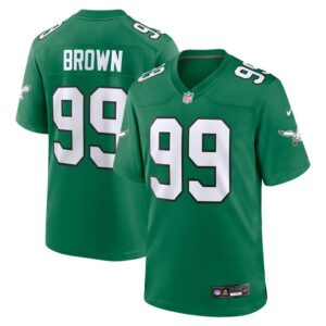 Jerome Brown Philadelphia Eagles Nike Alternate Game Jersey - Kelly Green- 49Native