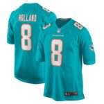 Jevon Holland Miami Dolphins Nike Game Player Jersey - Aqua- 49Native