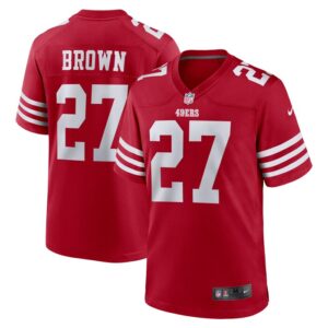 Ji'Ayir Brown San Francisco 49ers Nike Team Game Jersey - Scarlet- 49Native