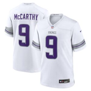J.J. McCarthy Minnesota Vikings Nike Alternate Game Player Jersey - White- 49Native