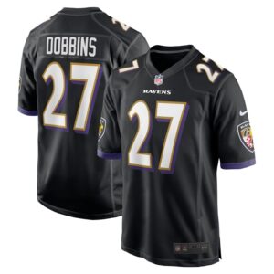 J.K. Dobbins Baltimore Ravens Nike Game Jersey - Black- 49Native
