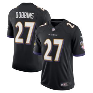 J.K. Dobbins Baltimore Ravens Nike Vapor Limited Jersey - Black- 49Native