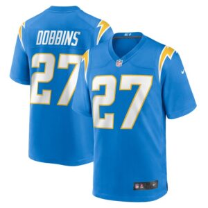 J.K. Dobbins Los Angeles Chargers Nike Team Game Jersey -  Powder Blue- 49Native