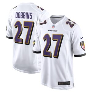 J.K. Dobbins Baltimore Ravens Nike Game Jersey - White- 49Native