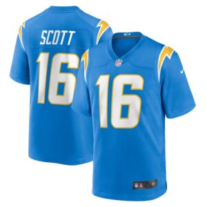 JK Scott Los Angeles Chargers Nike Game Jersey - Powder Blue- 49Native
