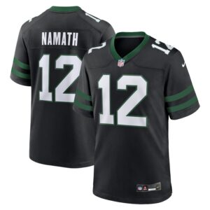 Joe Namath New York Jets Nike Alternate Retired Player Game Jersey - Legacy Black- 49Native