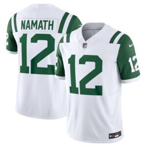 Joe Namath New York Jets Nike Classic Alternate Vapor F.U.S.E. Retired Player Limited Jersey - White- 49Native
