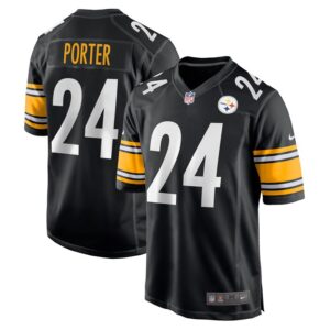 Joey Porter Jr. Pittsburgh Steelers Nike 2023 NFL Draft Pick Game Jersey - Black- 49Native