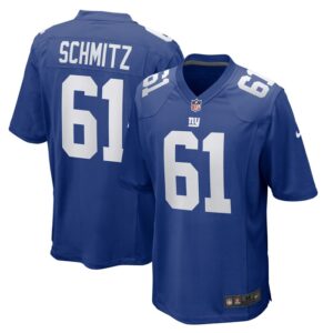 John Michael Schmitz New York Giants Nike Team Game Jersey -  Royal- 49Native