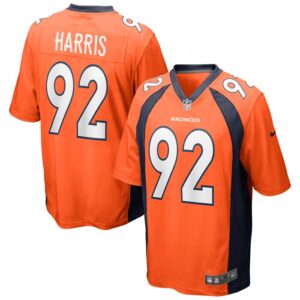 Jonathan Harris Denver Broncos Nike Game Jersey - Orange- 49Native