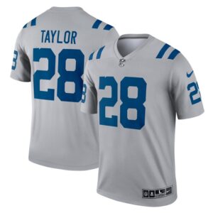 Jonathan Taylor Indianapolis Colts Nike Inverted Legend Jersey - Gray- 49Native